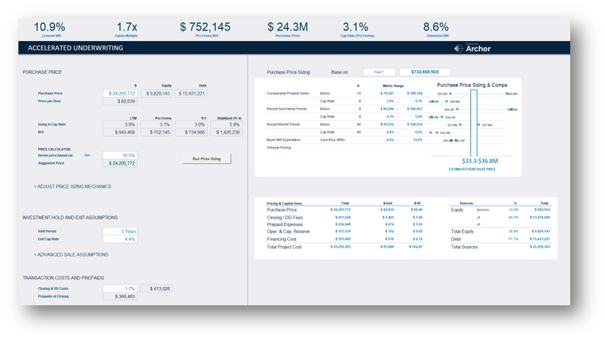 Rapid Screener - Valuation and Investment Assumptions